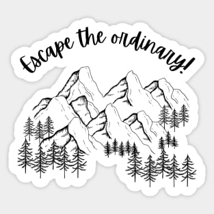 Snow covered mountain range Sticker